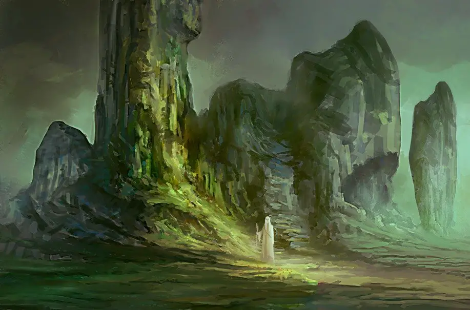 druid among rocks