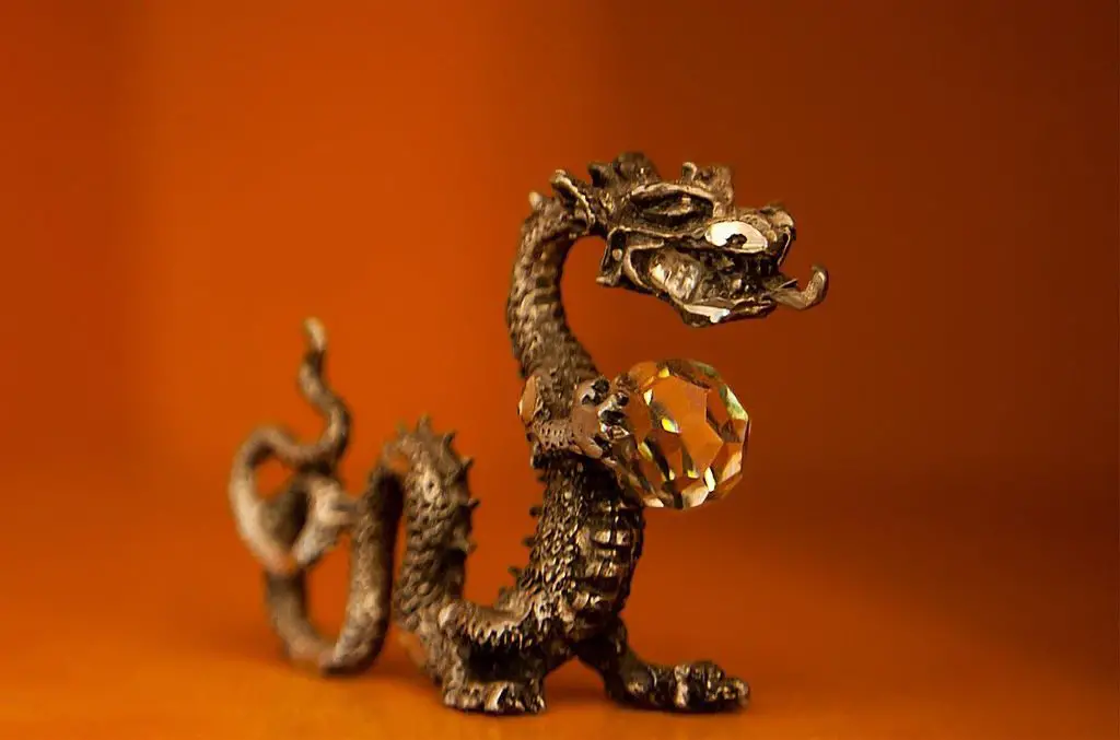 Brass Dragon Figurine