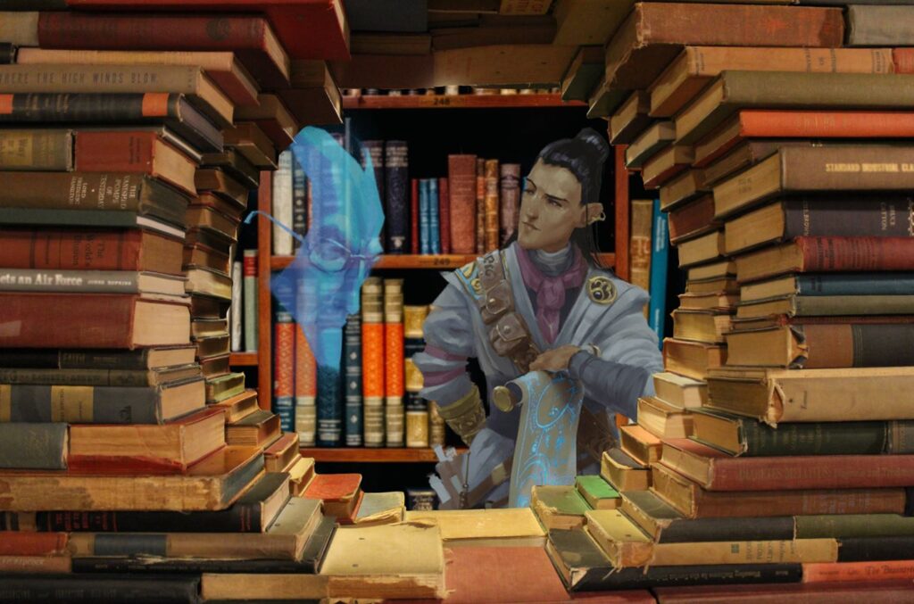 D&D 5e order of scribes wizard in library