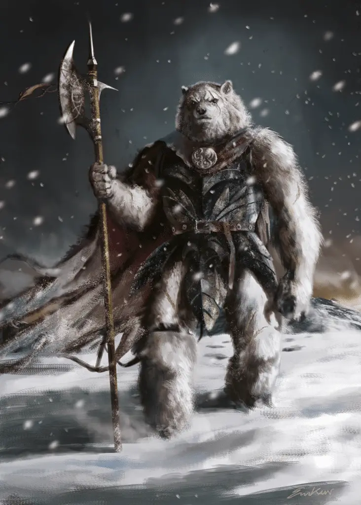 bear warrior tundra polearm fighter feats