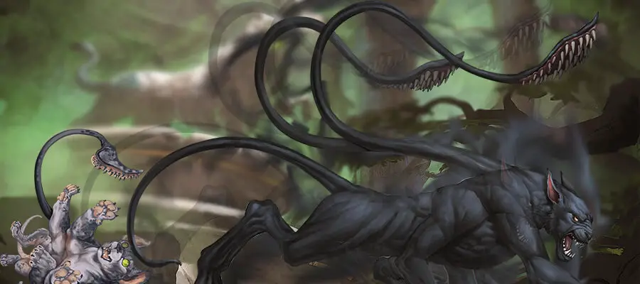 displacer beast and cub evolving monsters tactics