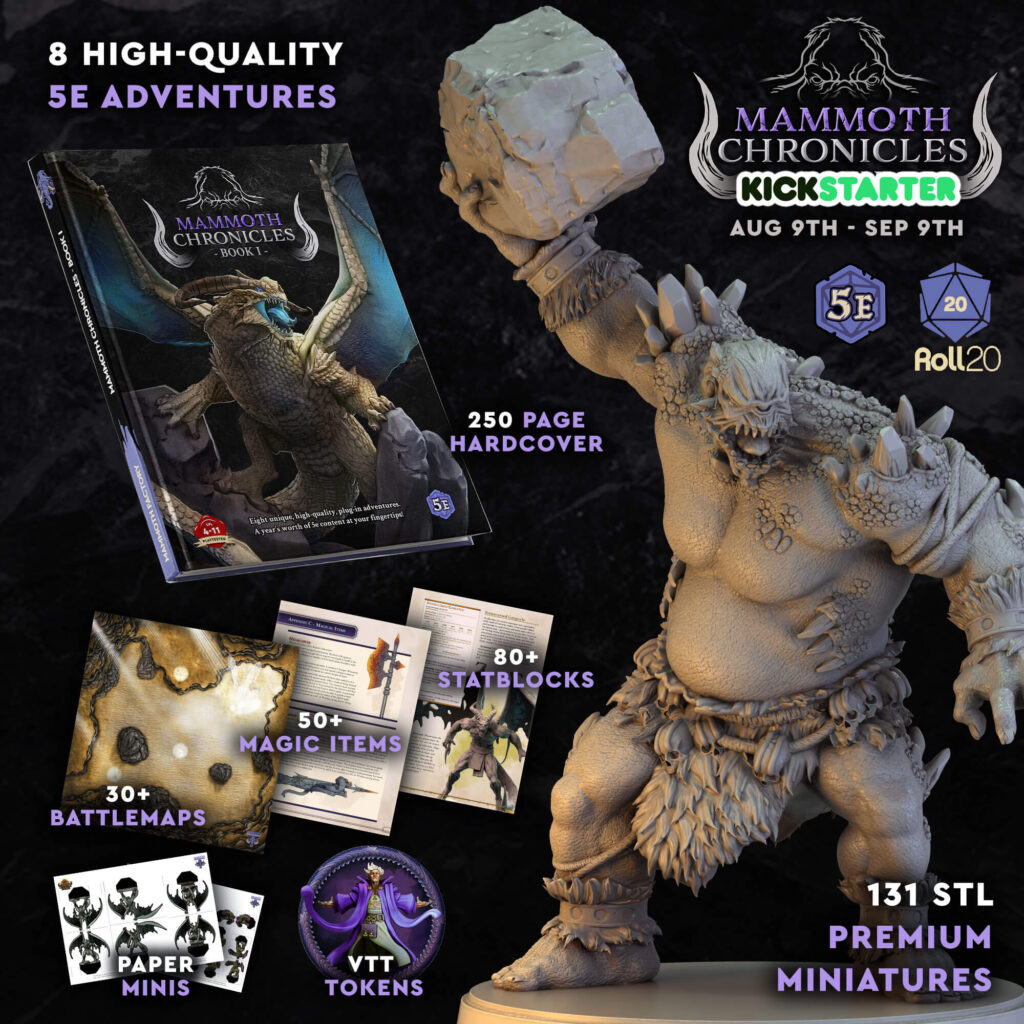 Mammoth Factory Games press kit for Kickstarter