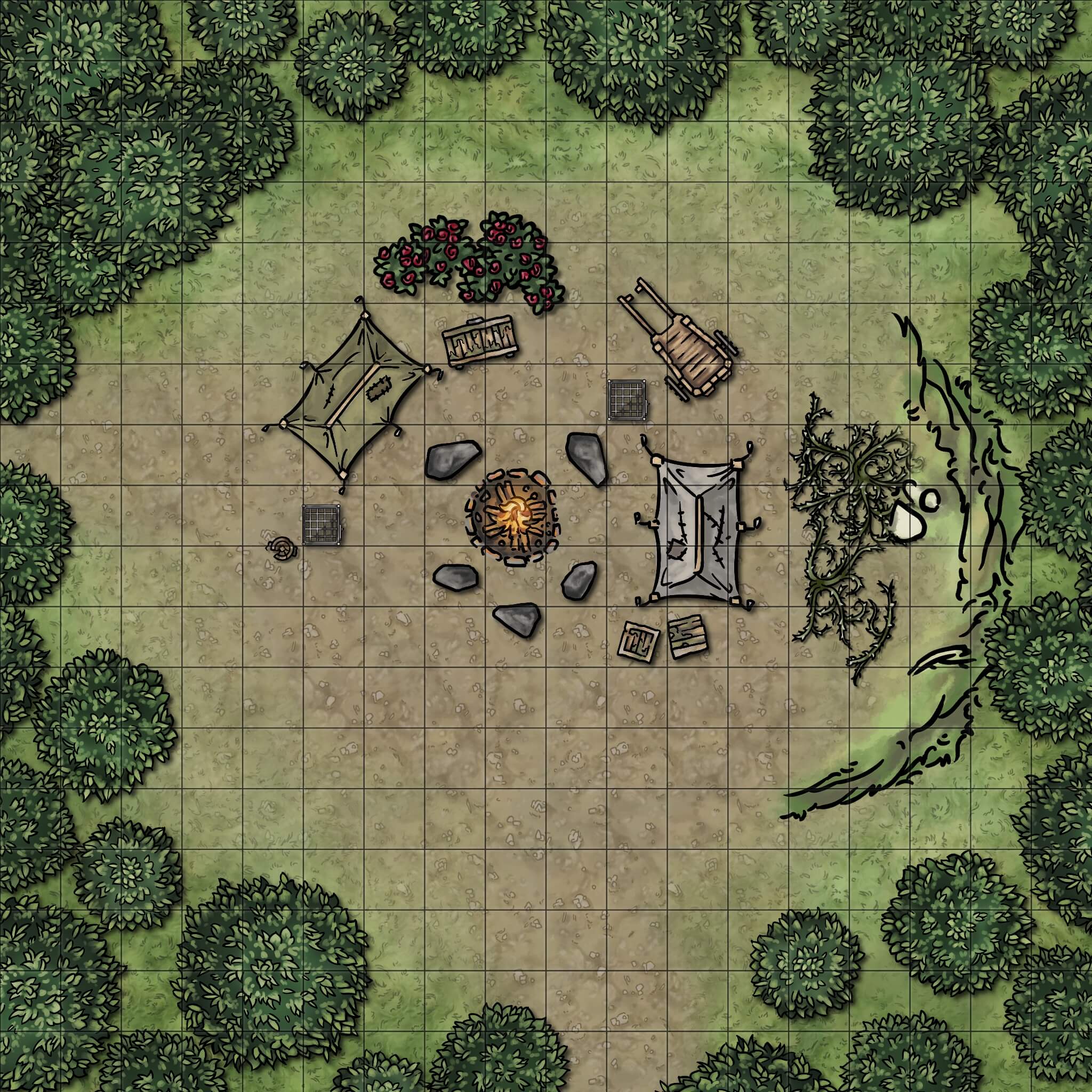 Forest Clearing Goblin Camp Map