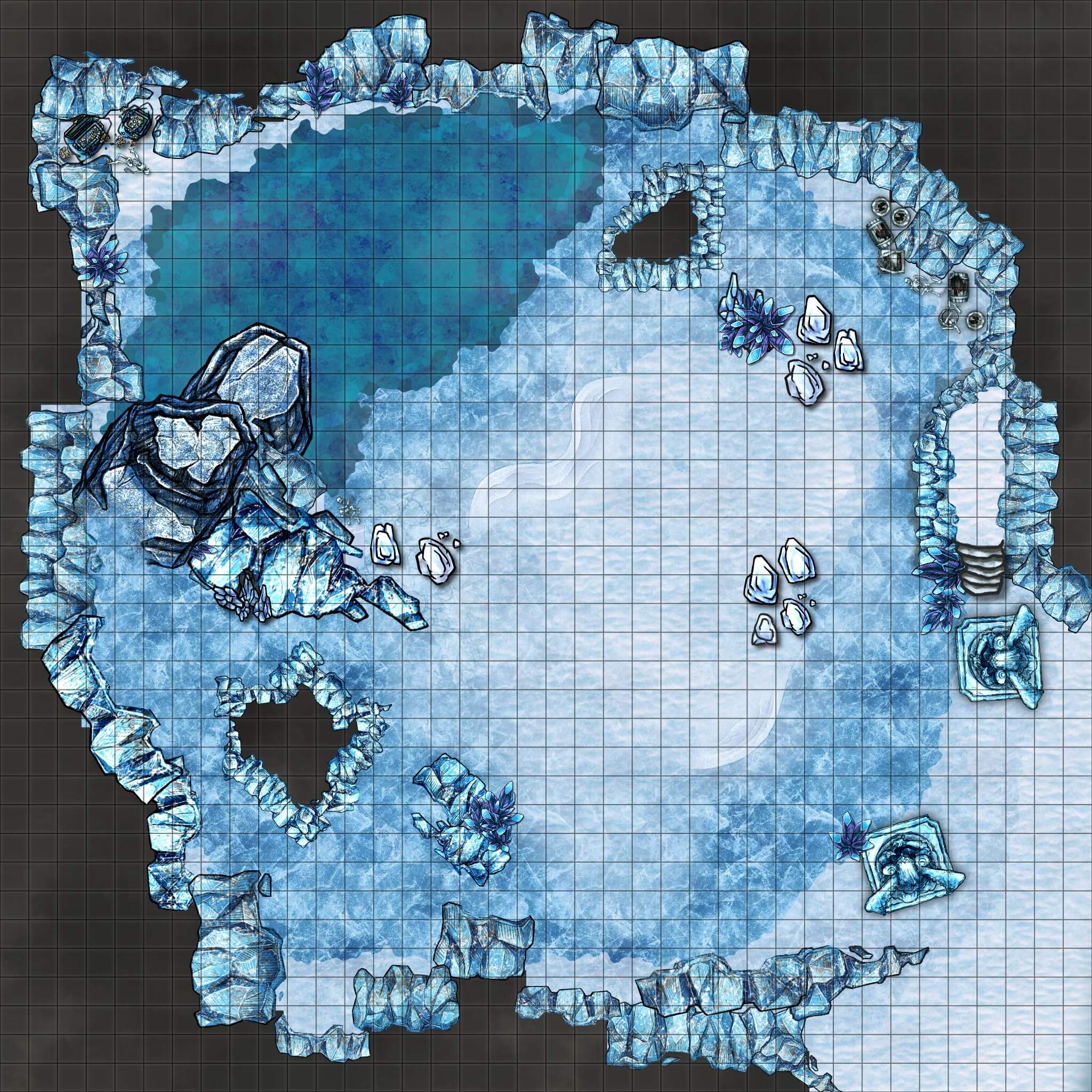 Adult White Dragon Ice Cavern Lair